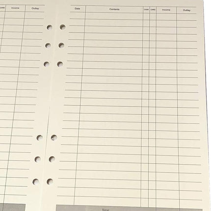 Notebook Refill A5 - Ring Binder Paper 6 Holes - Agenda Refill - Bullet Journal Paper - Refillable Notepad - Writing Paper - Planner Inserts - Office Supplies - School Supplies - Keeping Track of Finances -Budget Planner - White - 5 Pieces.