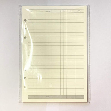 Notebook Refill A5 - Ring Binder Paper 6 Holes - Agenda Refill - Bullet Journal Paper - Refillable Notepad - Writing Paper - Planner Inserts - Office Supplies - School Supplies - Keeping Track of Finances -Budget Planner - White - 5 Pieces.