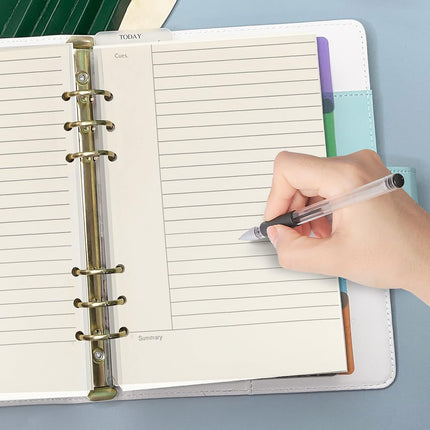 Notebook Refill A5 - Ring Binder Paper 6 Holes - Agenda Refill - Bullet Journal Paper - Refillable Notepad - Writing Paper - Planner Inserts - Office Supplies - School Supplies - Summary Making -Cornell Method - White - 5 Pieces.