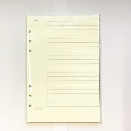 Notebook Refill A5 - Ring Binder Paper 6 Holes - Agenda Refill - Bullet Journal Paper - Refillable Notepad - Writing Paper - Planner Inserts - Office Supplies - School Supplies - Summary Making -Cornell Method - White - 5 Pieces.
