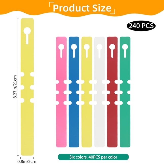 Plant labels - Plant stakes - Stick labels - Loop labels - Plant labels - Tree labels - Vegetable garden - Garden items - Growing supplies - Label strips - Wrap labels - Plant signs - Name tags - Hanging labels - Multi-colored - 600 pieces.