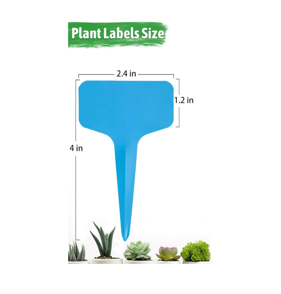 Plant labels - Plant plugs - Plant labels - Plant signs - Garden labels - Vegetable garden - Plugs - Sowing labels - Herb plugs - Growing labels - Plant labels - Name tags - Writing boards - T-labels - 6x10 cm - Multicoloured - 200 pieces.