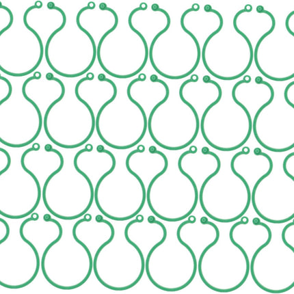 Plant clips - Plant binders - Binding clips - Garden clips - Plant rings - Mounting clips - Plant supports - Vegetable garden accessories - Growing supplies - Climbing plants - Guides - Garden articles - Green - 100 pieces.