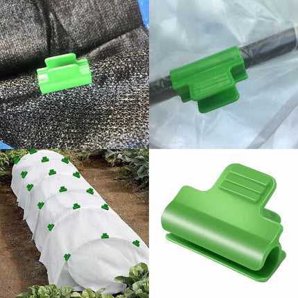 Greenhouse Clamps - Foil Clips - Pipe Clamps 16mm - Greenhouse Clips - Greenhouse Mounting - Tunnel Arch Clips - Vegetable Garden Accessories - Greenhouse - Fleece Cloth Holders - Bird Net Clamp - Insect Mesh Mounting - Garden Supplies - Plastic - Green -.