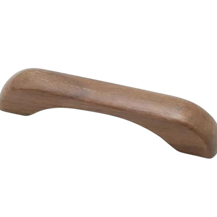 Furniture handles - Kitchen handles - Door handles - Cabinet handles - Drawer knobs - Furniture fittings - Kitchen fittings - Handles - Walnut - Wood - Wooden - Kitchen renovation - Modern - Black walnut - Bridge shape - Pitch 96mm - Walnut - Set of 4.