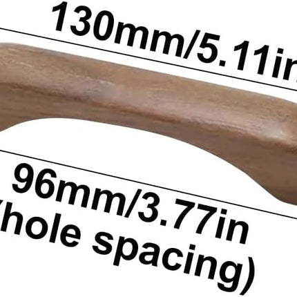 Furniture handles - Kitchen handles - Door handles - Cabinet handles - Drawer knobs - Furniture fittings - Kitchen fittings - Handles - Walnut - Wood - Wooden - Kitchen renovation - Modern - Black walnut - Bridge shape - Pitch 96mm - Walnut - Set of 4.