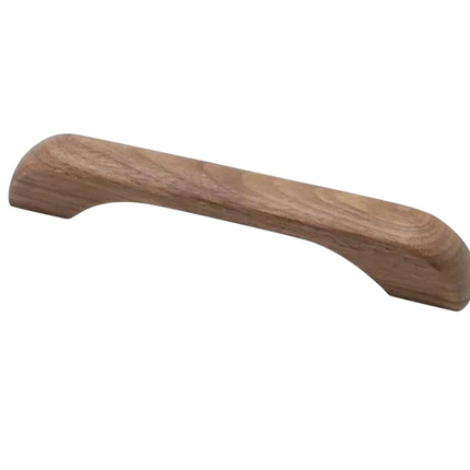 Furniture handles - Kitchen handles - Door handles - Cabinet handles - Drawer knobs - Furniture fittings - Kitchen fittings - Handles - Walnut - Wood - Wooden - Kitchen renovation - Modern - Black walnut - Bridge shape - Pitch 128mm - Walnut - Set of 4.
