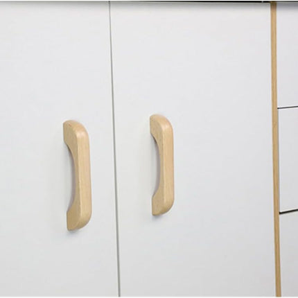 Furniture handles - Kitchen handles - Door handles - Cabinet handles - Drawer knobs - Furniture fittings - Kitchen fittings - Handles - Walnut - Wood - Wooden - Kitchen renovation - Modern - Black walnut - Bridge shape - Pitch 128mm - Walnut - Set of 4.