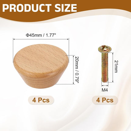 Furniture knobs - Drawer knobs - Cabinet knobs - Furniture handles - Kitchen handles - Door handles - Cabinet handles - Furniture fittings - Kitchen fittings - Handles - Beech wood - Wood - Wooden - Scandinavian - Round - Design - Natural - Beech - Set of.
