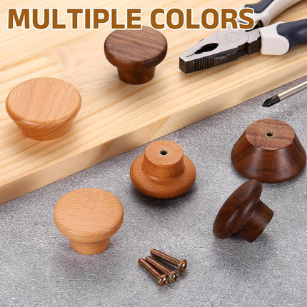 Furniture knobs - Drawer knobs - Cabinet knobs - Furniture handles - Kitchen handles - Door handles - Cabinet handles - Furniture fittings - Kitchen fittings - Handles - Beech wood - Wood - Wooden - Scandinavian - Round - Design - Natural - Beech - Set of.