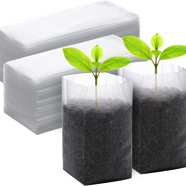 Grow Bags - Gardening - Grow Pots - Vegetable Garden - Seedlings - Plant Bags - Non-woven Grow Bags - Growing Set - Breathable Fleece - Plant Pots - Garden - Sowing - Cuttings - Vegetables - Fruit - Plant Bag - Vegetable Gardening - Sustainable - White -.