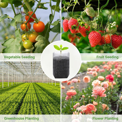 Grow Bags - Gardening - Grow Pots - Vegetable Garden - Seedlings - Plant Bags - Non-woven Grow Bags - Growing Set - Breathable Fleece - Plant Pots - Garden - Sowing - Cuttings - Vegetables - Fruit - Plant Bag - Vegetable Gardening - Sustainable - White -.