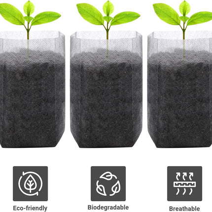 Grow Bags - Gardening - Grow Pots - Vegetable Garden - Seedlings - Plant Bags - Non-woven Grow Bags - Growing Set - Breathable Fleece - Plant Pots - Garden - Sowing - Cuttings - Vegetables - Fruit - Plant Bag - Vegetable Gardening - Sustainable - White -.