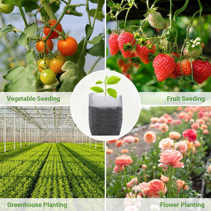 Grow Bags - Gardening - Grow Pots - Vegetable Garden - Seedlings - Plant Bags - Non-woven Grow Bags - Growing Set - Breathable Fleece - Vegetable Garden Package - Combination Set - Sowing - Cuttings - Mix - Vegetable Garden - Vegetable Gardening - Sustain.