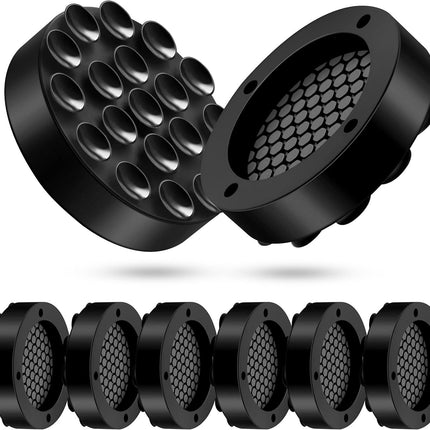 Washing machine vibration dampers - Washing machine feet - Anti-vibration pads - Appliance accessories - Sound dampener - Washing machine riser - Anti-slip mat - Dryer accessories - Vibration damper - Floor protection - Washing machine damper - Black - Pa.