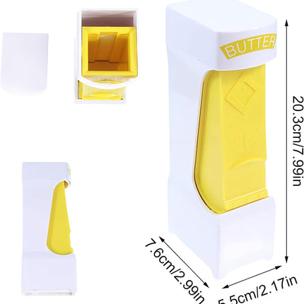 Butter Cutter - Butter Dish - Butter Dispenser - Butter Storage Box - Butter Box - Kitchen Utensils - Butter Cutting - Butter Storage Container - Food Storage Container - Butter Slicer - Butter Mill - Kitchen Accessories - Butter Holder - White and Yellow.