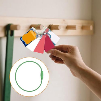 Card holder ring for Yoto card set, 3 keychain loops and 10 hanging tabs Removable card holder organizer Children's travel bag for Yoto cards Storage accessories.