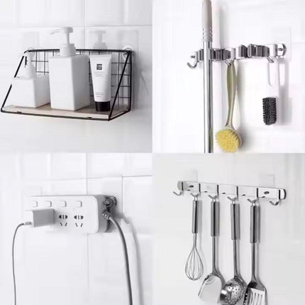 10x Adhesive Nail | Self-Adhesive Hooks | No Drilling Required Hanging System | Threaded.