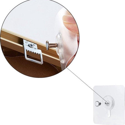 10x Adhesive Nail | Self-Adhesive Hooks | No Drilling Required Hanging System | Threaded.