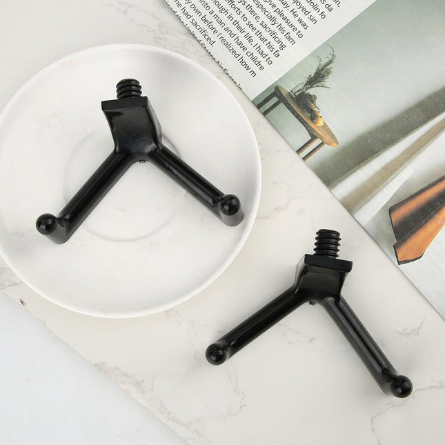 Tool Hooks for Garden Shed - Set of 3 | Double-Head Design for Shovels and Rakes | Handy Storage Accessories | Compatible with Garden Shed - Black.