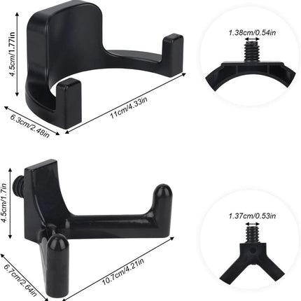 Jhubers Goods - Sanding Hooks - Tool Hangers - Plastic - Sanding Boards - Organization Accessories - Rakes - Shovels - Hammers - Black - 3 pieces - Compatible with - Plastic U-shaped - V-shaped - Storage Accessories.