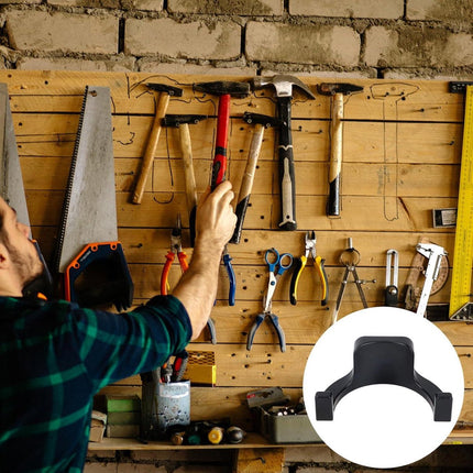 Jhubers Goods - Sanding Hooks - Tool Hangers - Plastic - Sanding Boards - Organization Accessories - Rakes - Shovels - Hammers - Black - 3 pieces - Compatible with - Plastic U-shaped - V-shaped - Storage Accessories.