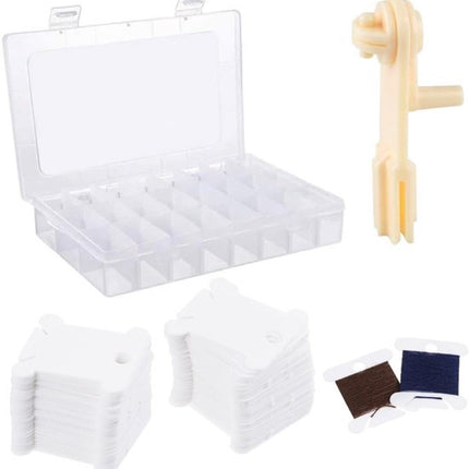 Embroidery Threads Spools, Embroidery Threads, Cards, Cross Stitch, Thread Chart, 100 Pieces, Embroidery Threads, Spools, Plastic with Storage Box and Thread Winder for DIY Crafts, Sewing, Storage Accessories.