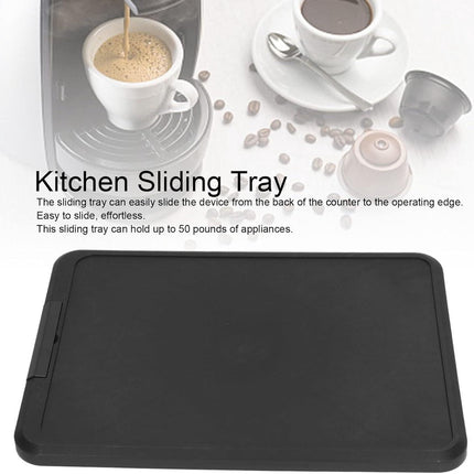 Allecto Kitchen Appliance Sliding Tray - Rolling Tray - Handy - Black - Storage Accessories - Suitable for various models - Kitchen Appliance Storage System.