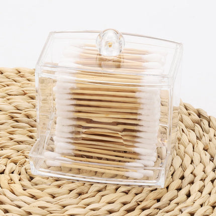 cotton swab holder dispenser large transparent bathroom storage accessories decoration organizer cotton swab cotton ball holder apothecary jar cotton swab cotton ball thread container.
