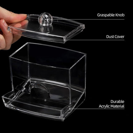 cotton swab holder dispenser large transparent bathroom storage accessories decoration organizer cotton swab cotton ball holder apothecary jar cotton swab cotton ball thread container.