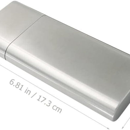 Stainless Steel Travel Case Portable Holder for Light Humidor Storage Accessories with Handle.