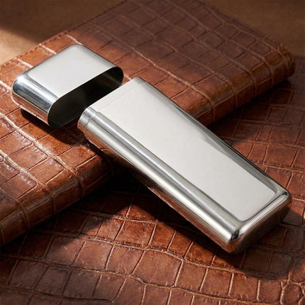 Stainless Steel Travel Case Portable Holder for Light Humidor Storage Accessories with Handle.
