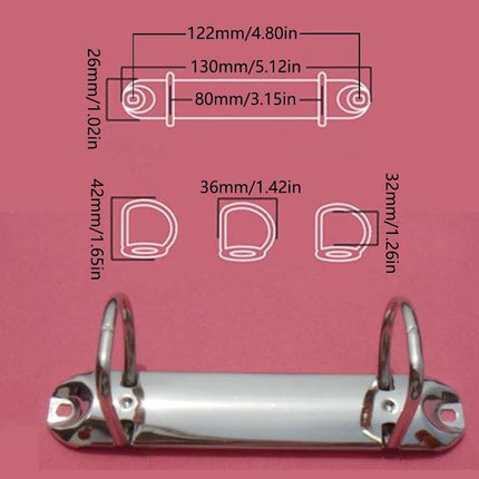 5 pieces D-shaped metal clip ring binder mechanism - set of 2 ring binders for papers, textbook, documents - school supplies - storage accessories.