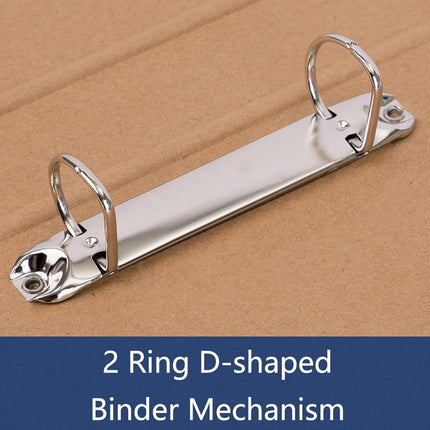 5 pieces D-shaped metal clip ring binder mechanism - set of 2 ring binders for papers, textbook, documents - school supplies - storage accessories.