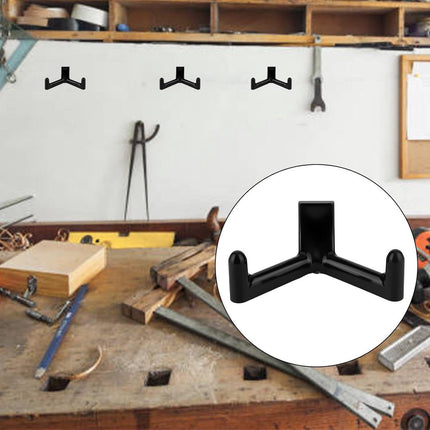 Allecta - Tool Hooks for Garden Shed - Storage Accessories for Shovels and Rakes - Set of 3 (Black).