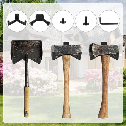 21-Piece Tool Storage Hooks - Black Y/U-Shaped Hooks with Wrench - Shed Storage Accessories - Compatible with Suncast and Craftsman.