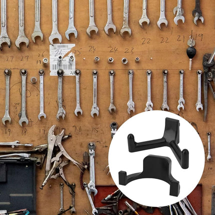 21-Piece Tool Storage Hooks - Black Y/U-Shaped Hooks with Wrench - Shed Storage Accessories - Compatible with Suncast and Craftsman.
