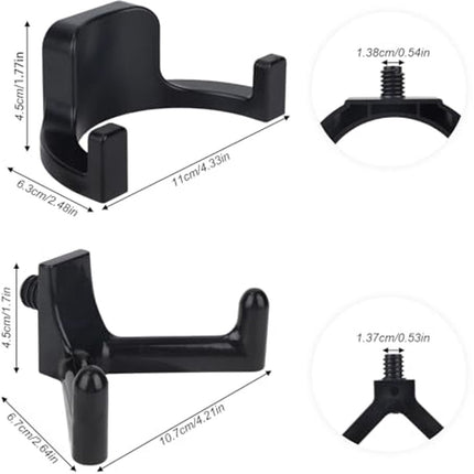 sanding hooks compatible with Suncast and Craftsman, plastic U- and V-shaped tool hangers, storage accessories for sanding boards, rakes, shovels, and hammers (black).