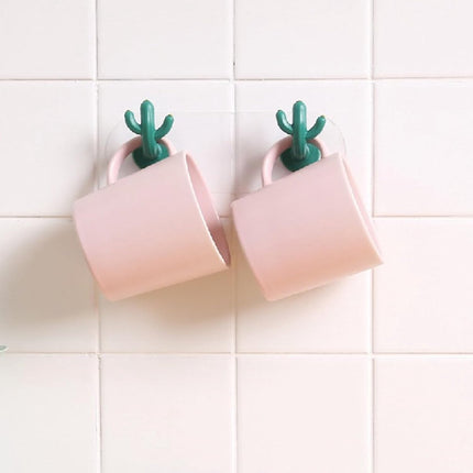 4 pieces - Hooks - Storage racks - Wall mounting - Storage accessories - No drilling required - Home decoration - Suitable for behind doors - Bathrooms - Kitchens - Green - 6*3.8 cm.