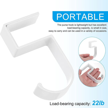 4 pieces - Hooks - Desk hooks - Backpack hooks - Storage accessories - No drilling required - Suitable for desks, bedrooms, study rooms, and living rooms - White - 4.8*2*10 cm.