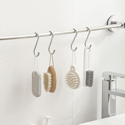 4 pieces - Hooks - Cabinet door hooks - S-shaped hooks - Storage hooks - Storage accessories - Suitable for kitchens, bathrooms, cabinets, nightstands - Silver - 6.5*2.5*7.5 cm.
