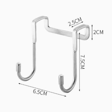 4 pieces - Hooks - Cabinet door hooks - S-shaped hooks - Storage hooks - Storage accessories - Suitable for kitchens, bathrooms, cabinets, nightstands - Silver - 6.5*2.5*7.5 cm.