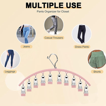 2 pieces - Clothes rack - sock clips - clothes hangers - storage accessories - suitable for drying socks and underwear - pink - 41*24.5 cm.