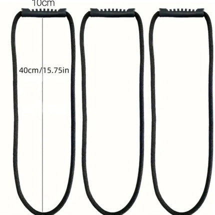 4 pieces - Cable management strap - Cable management strap - Carrying rope - Handle - Storage rope - Storage accessories - Suitable for cable storage - Tools - Water pipes - Black - 10*40cm.