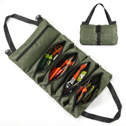 Tool bag - storage bag - tool bag - tools not included - foldable - portable - storage accessories - suitable for electricians and repairmen - tool bag - green - 47*28 cm.