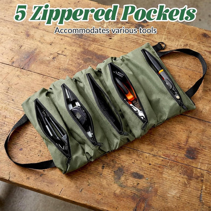 Tool bag - storage bag - tool bag - tools not included - foldable - portable - storage accessories - suitable for electricians and repairmen - tool bag - green - 47*28 cm.