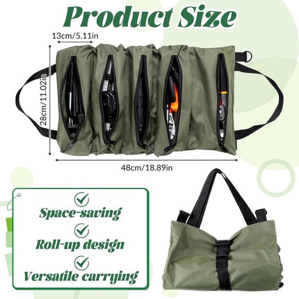 Tool bag - storage bag - tool bag - tools not included - foldable - portable - storage accessories - suitable for electricians and repairmen - tool bag - green - 47*28 cm.