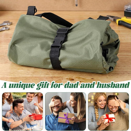 Tool bag - storage bag - tool bag - tools not included - foldable - portable - storage accessories - suitable for electricians and repairmen - tool bag - green - 47*28 cm.