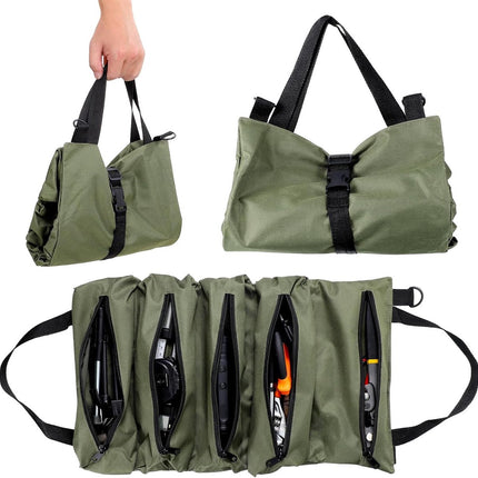 Tool bag - storage bag - tool bag - tools not included - foldable - portable - storage accessories - suitable for electricians and repairmen - tool bag - green - 47*28 cm.