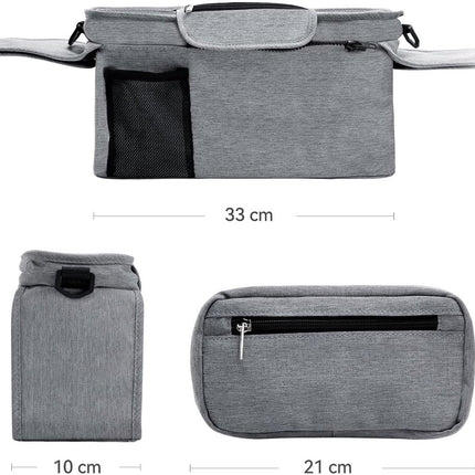 Stylish six-piece bathroom set with soap dispenser and storage accessories.